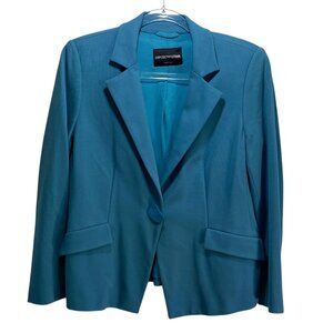 Emporio Armani Blazer Women’s XL 48 Cerulean Blue Classy Old Money Made In Italy